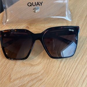 Quay Australia Black Oversized Square Sunglasses